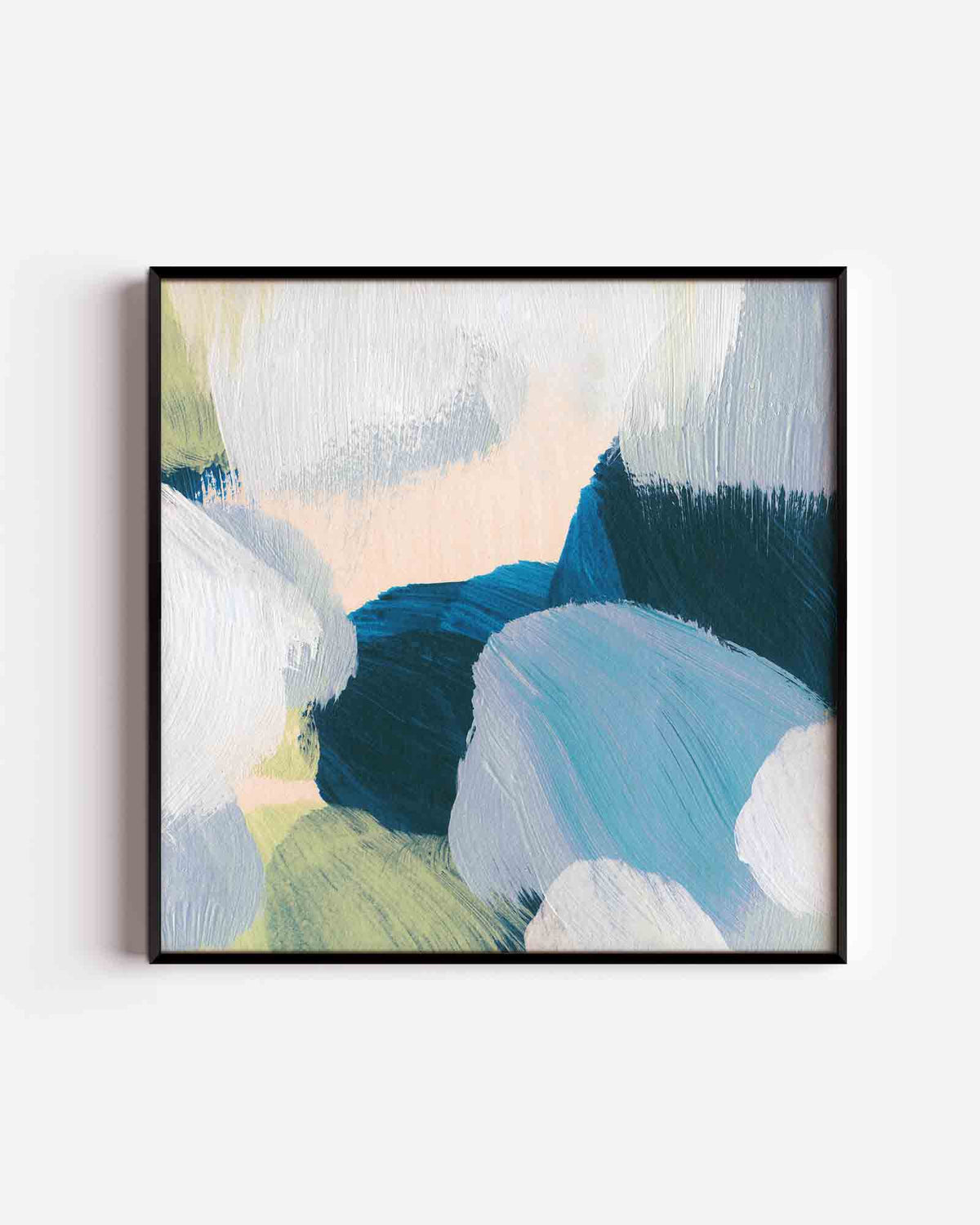 Abstracte penseelstreken – schilderkunst vierkante poster als wanddecoratie