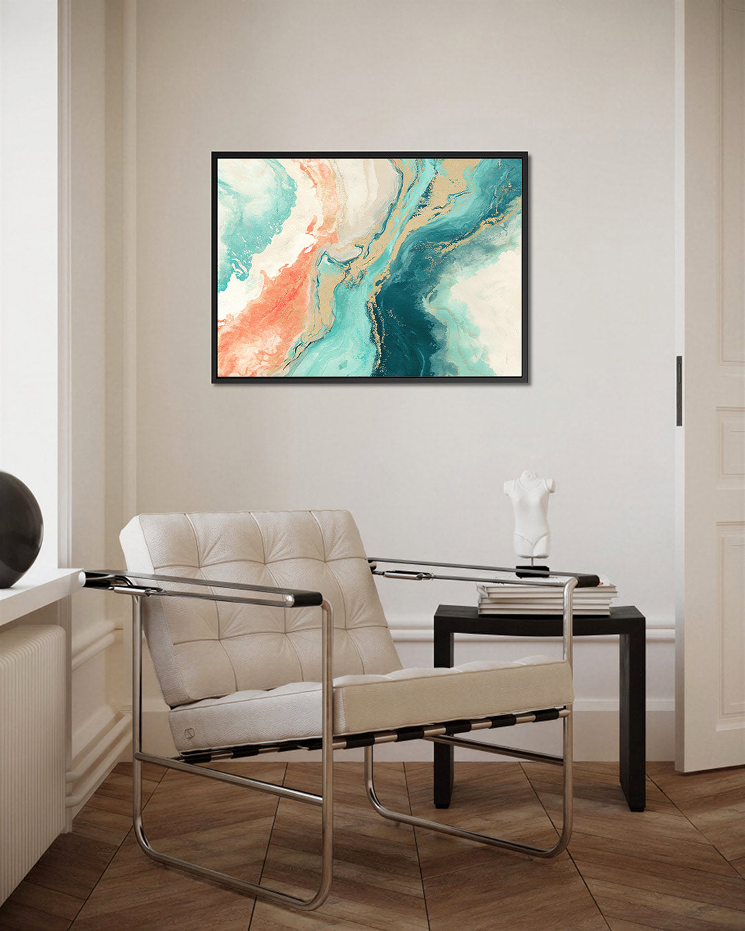 Vloeiende kleurencompositie – Lijnen – kunstwerk op canvas, dibond of plexiglas