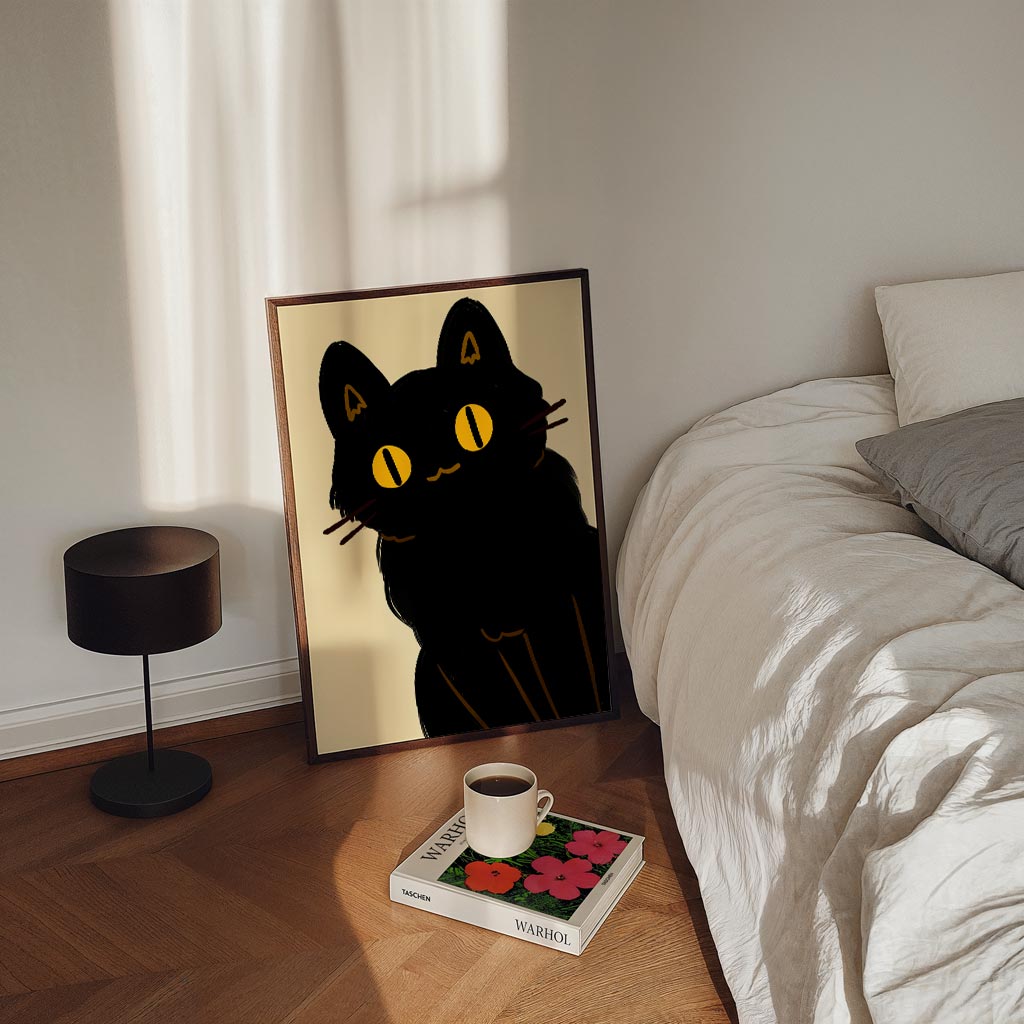 Mystieke Kattenblik – staande kinderkamer wanddecoratie van WallArtistic