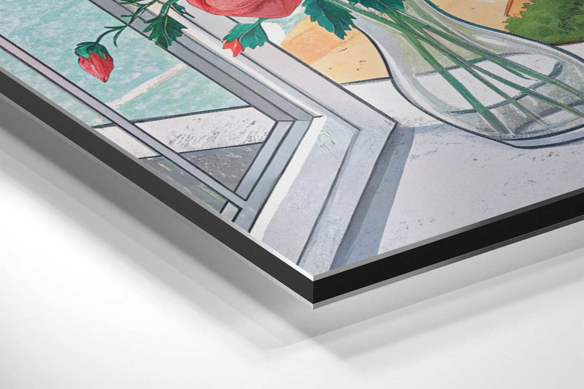 Uitzicht aan de Middellandse Zee – canvas kunstwerk als wanddecoratie