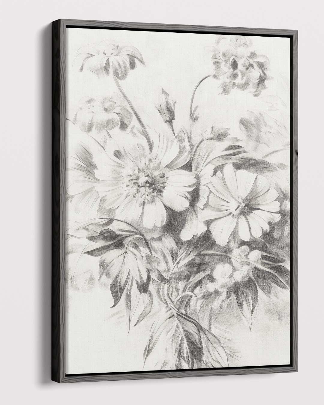 Zachte Bloemenpracht – canvas wanddecoratie in portret formaat