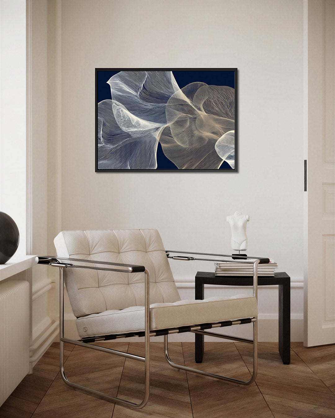 Golvende lijnen – kunstwerk op canvas, dibond of plexiglas