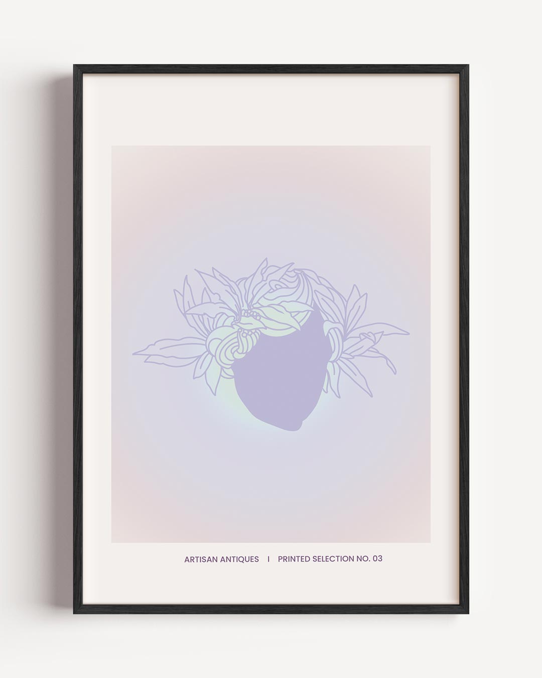 Floral Silhouette – mindfulness portret poster als wanddecoratie