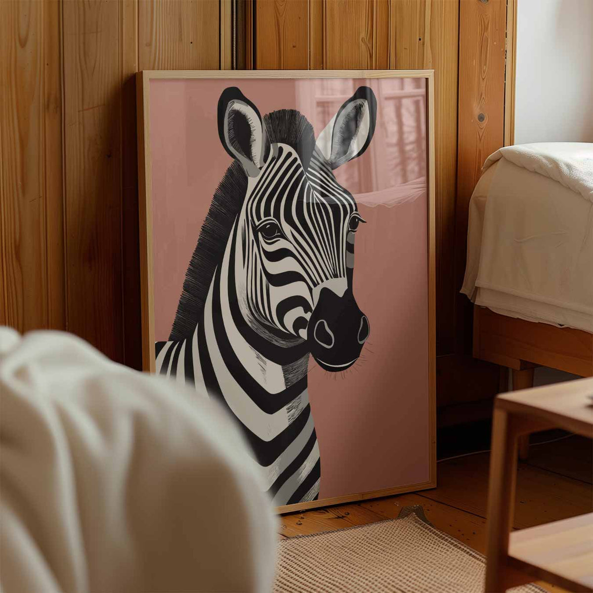 Zebra Chic – kinderposter in staand formaat