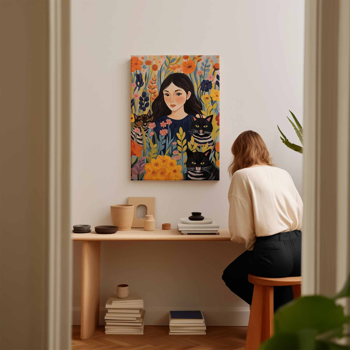 Vrolijke Tuinmomenten – plexiglas kunstwerk als wanddecoratie