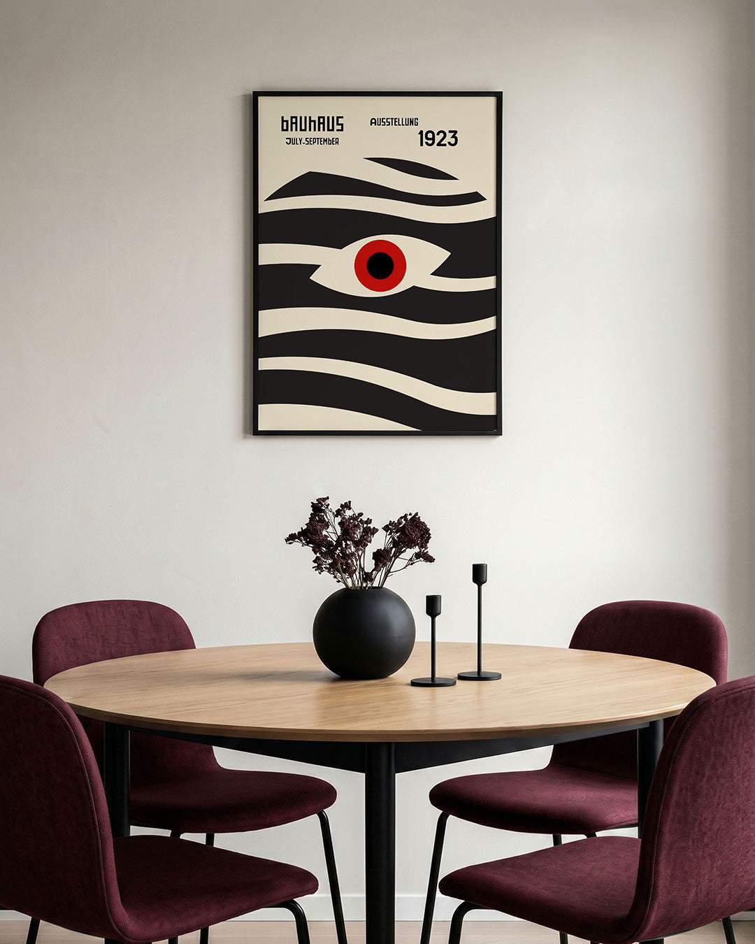 Vorm en ritme – staande Bauhaus poster voor aan de muur