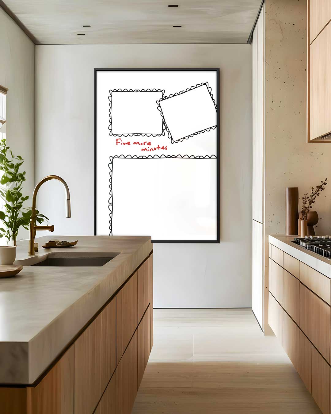 Five More Minutes – dibond wanddecoratie in staand formaat