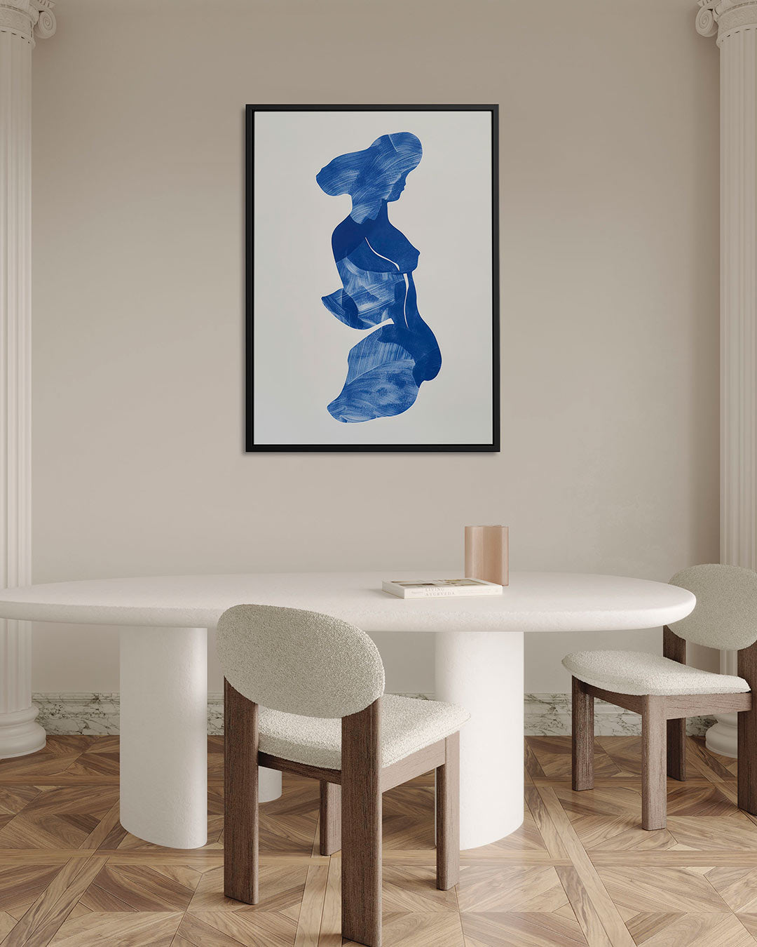 Gestroomlijnde silhouet – staand wanddecoratie kunstwerk