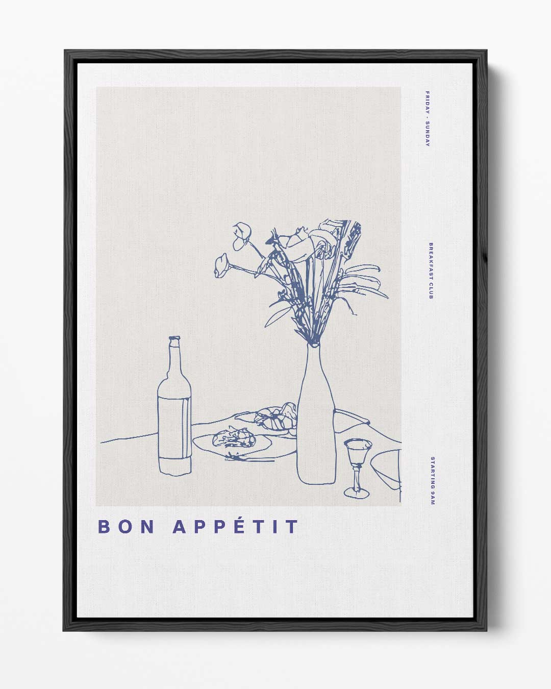 Bon Appétit Tafelkunst – portret kunstwerk als wanddecoratie