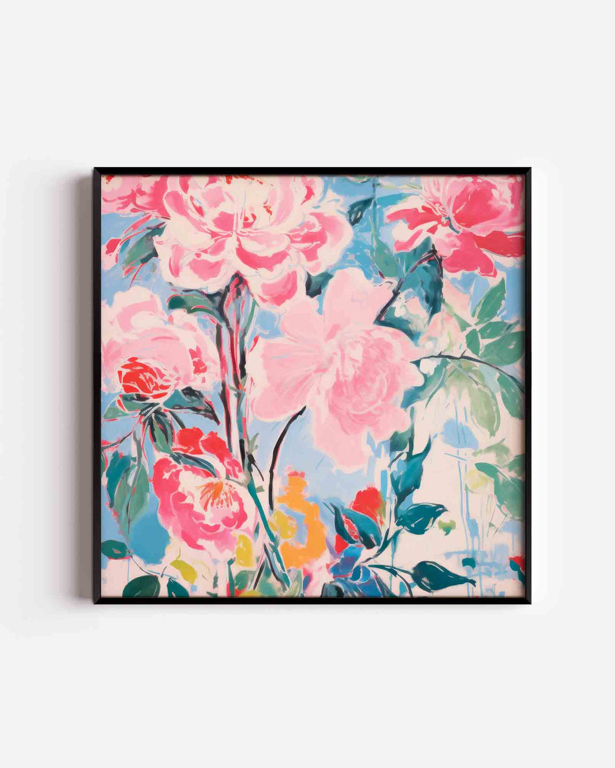 Bloemenpracht – kleurrijke illustratie poster als wanddecoratie