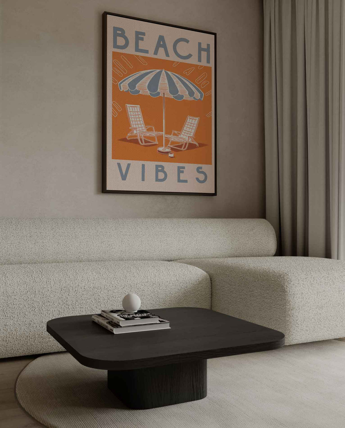Zomerse Strandvibes – plexiglas kunstwerk als wanddecoratie
