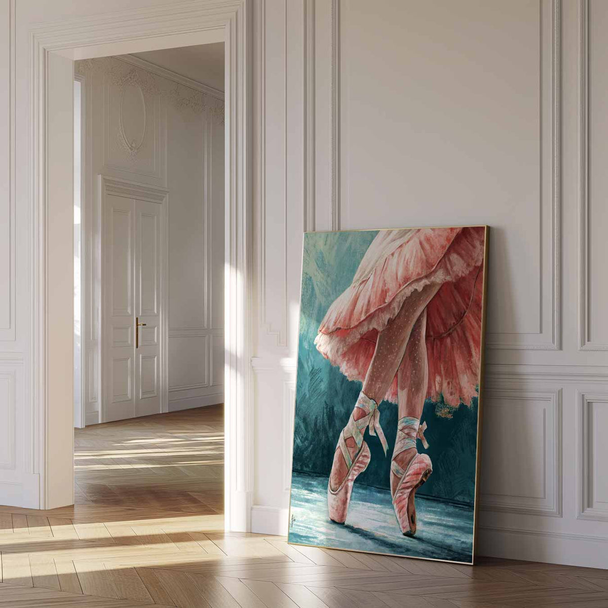 Elegante Balletschoenen – paas poster als vrolijke staande wanddecoratie