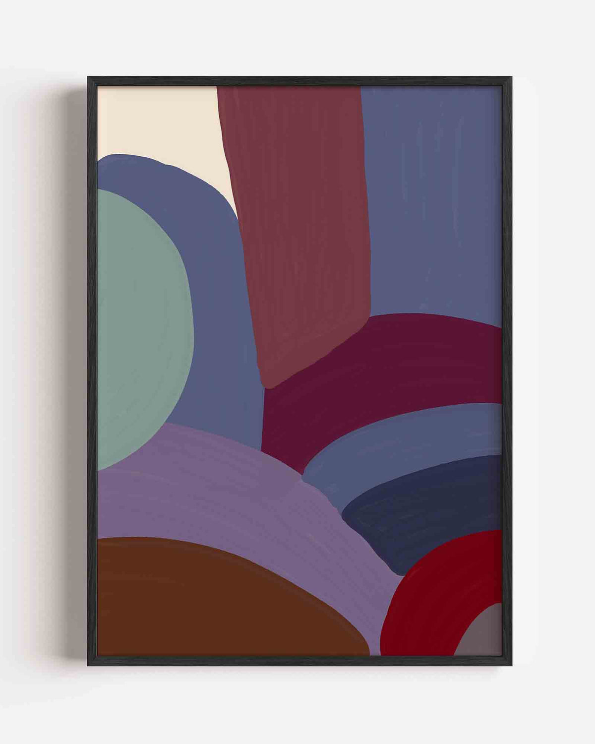 Abstracte vormen – hedendaagse illustratie portret poster als wanddecoratie