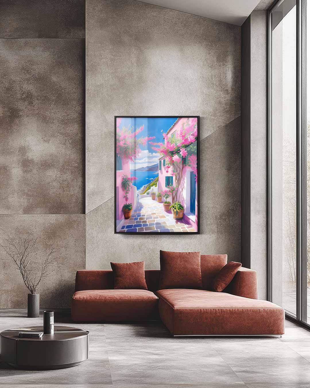 Mediterraans Paradijs – staande wandkunst voor woonkamer of interieur