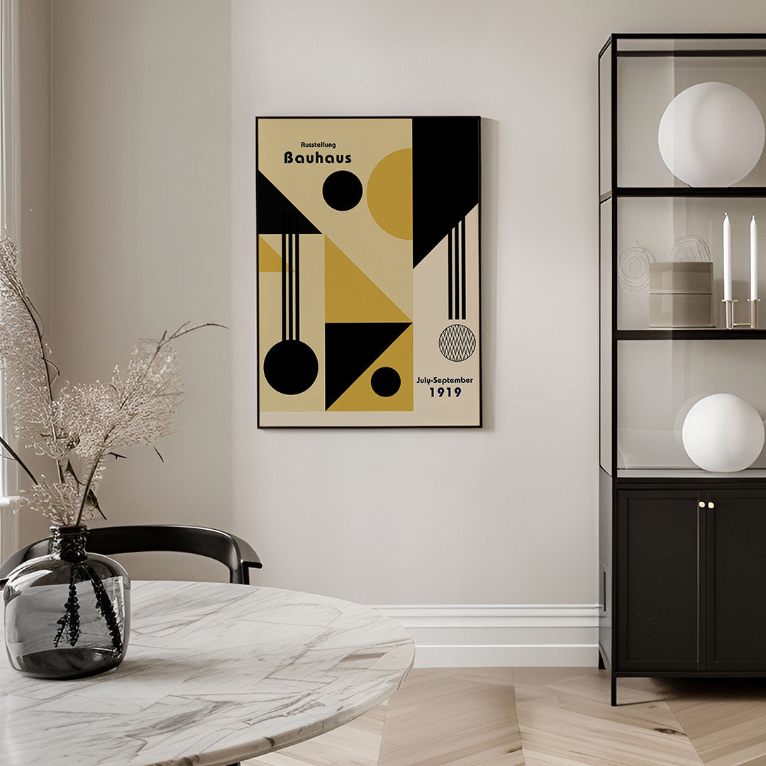 Vorm en balans – geometrische Bauhaus poster in staand formaat