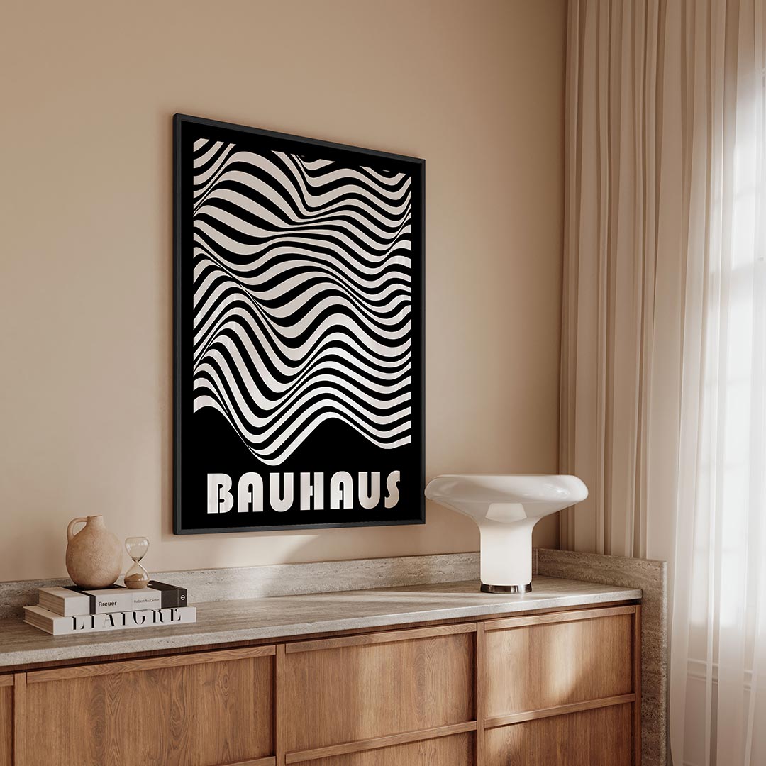  – geometrische Bauhaus poster in staand formaat