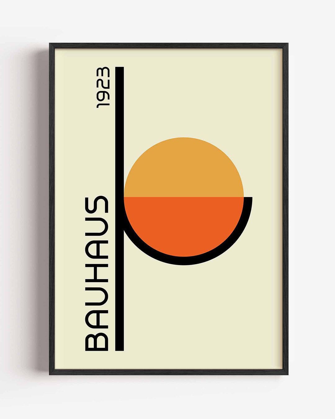 Vorm en kleur – staande Bauhaus poster als wanddecoratie