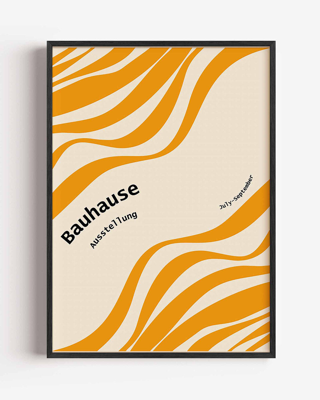 Golvend lijnenspel – staande Bauhaus poster als wanddecoratie