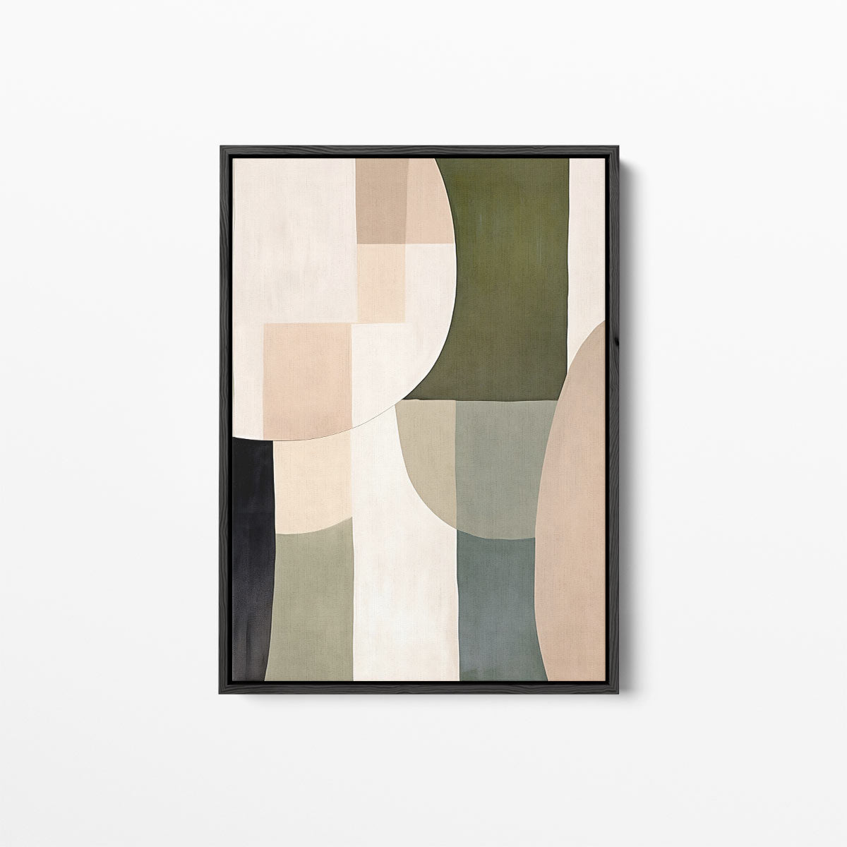 Harmonische Abstractie in Aardetinten – canvas kunstwerk als wanddecoratie