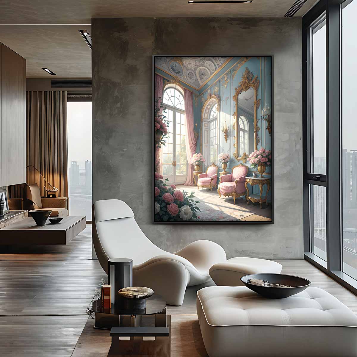 Romantische Salon Methamorfose – staand kunstwerk voor modern interieur
