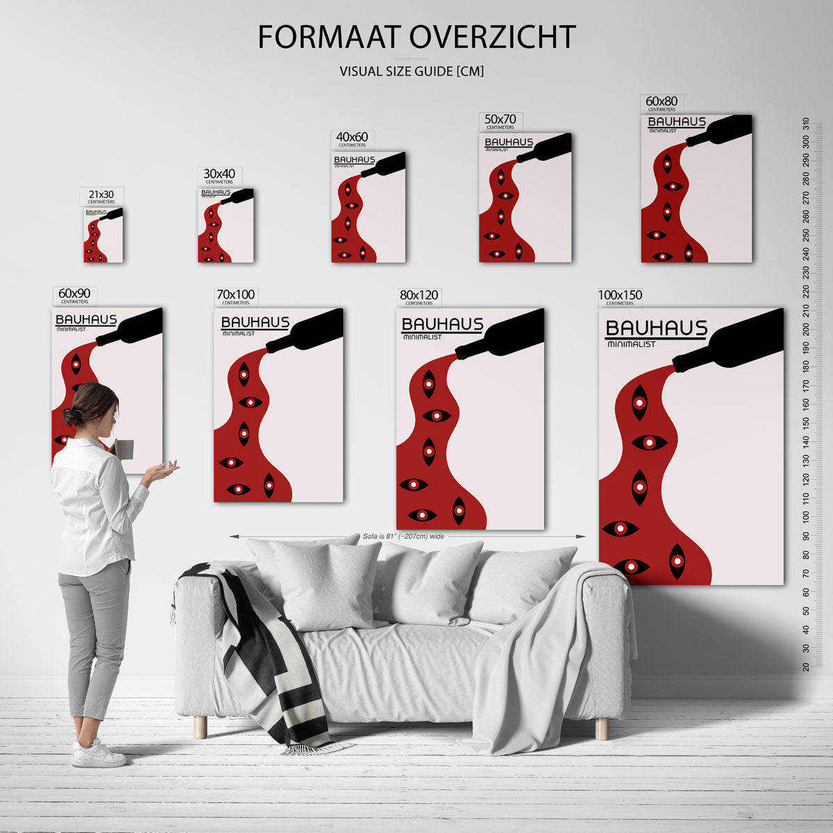 Vormen en vlucht – Bauhaus poster als geometrische wanddecoratie