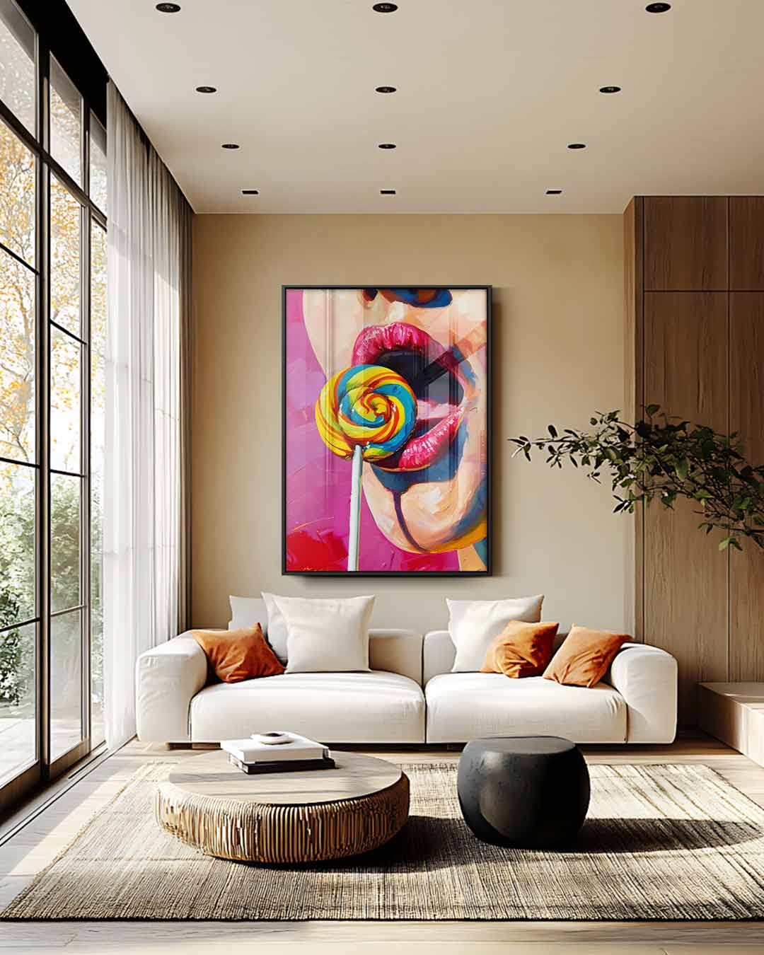 Zoete Verleiding – plexiglas wanddecoratie in portret formaat