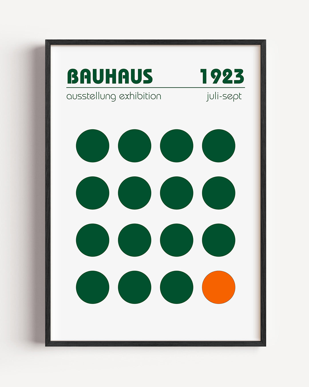 Cirkelpatroon en contrast – staande Bauhaus poster als wanddecoratie