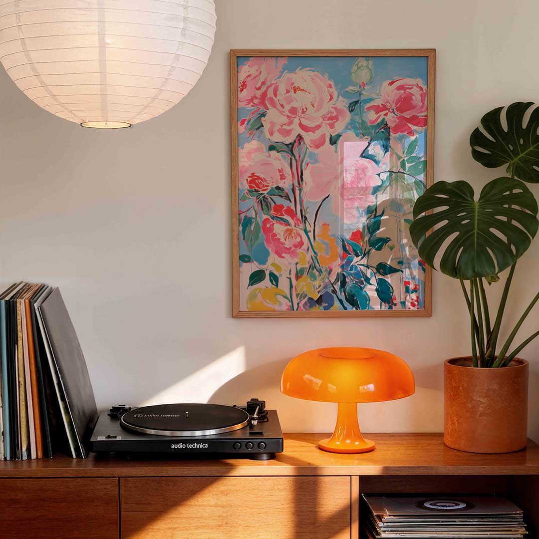 Bloemenpracht – staande kleurrijke wanddecoratie van WallArtistic