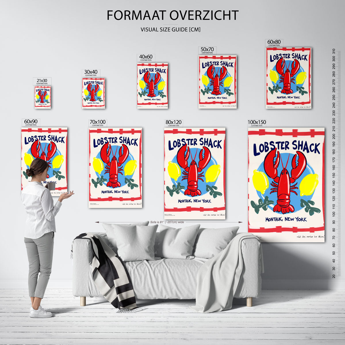 Lobster shack – staande muurposter met Pop Art uitstraling