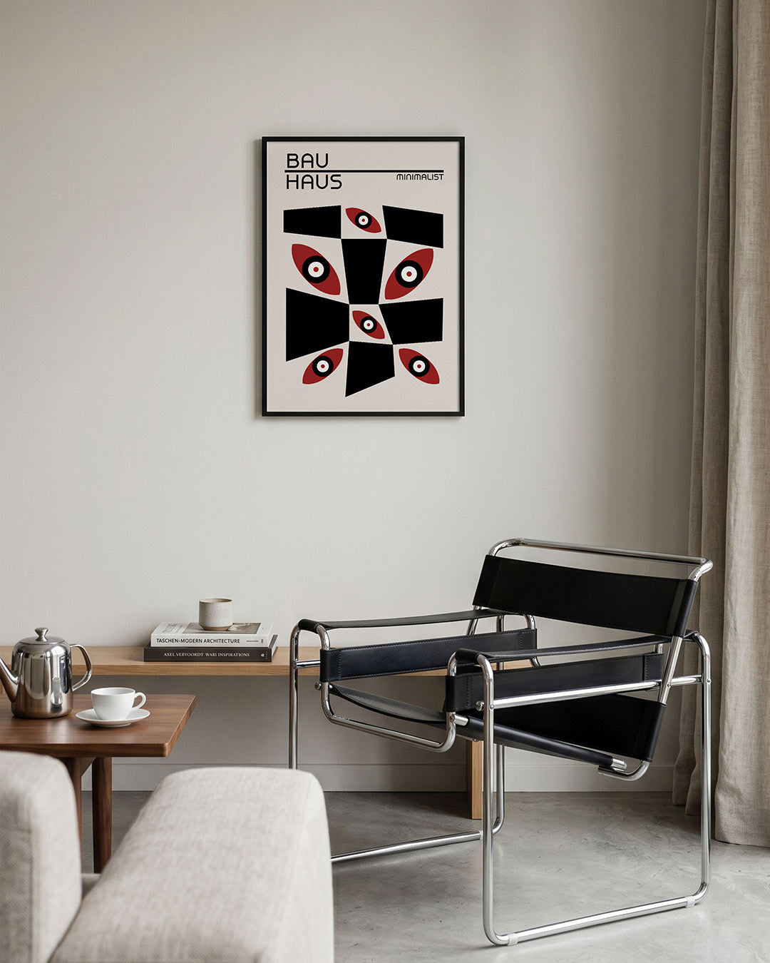 Vorm en balans – geometrische Bauhaus poster in staand formaat