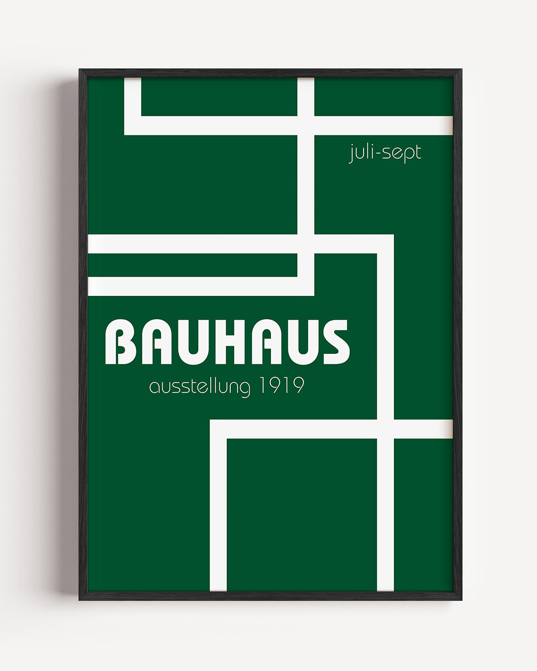 Lijnen en vlakken – staande Bauhaus poster als wanddecoratie