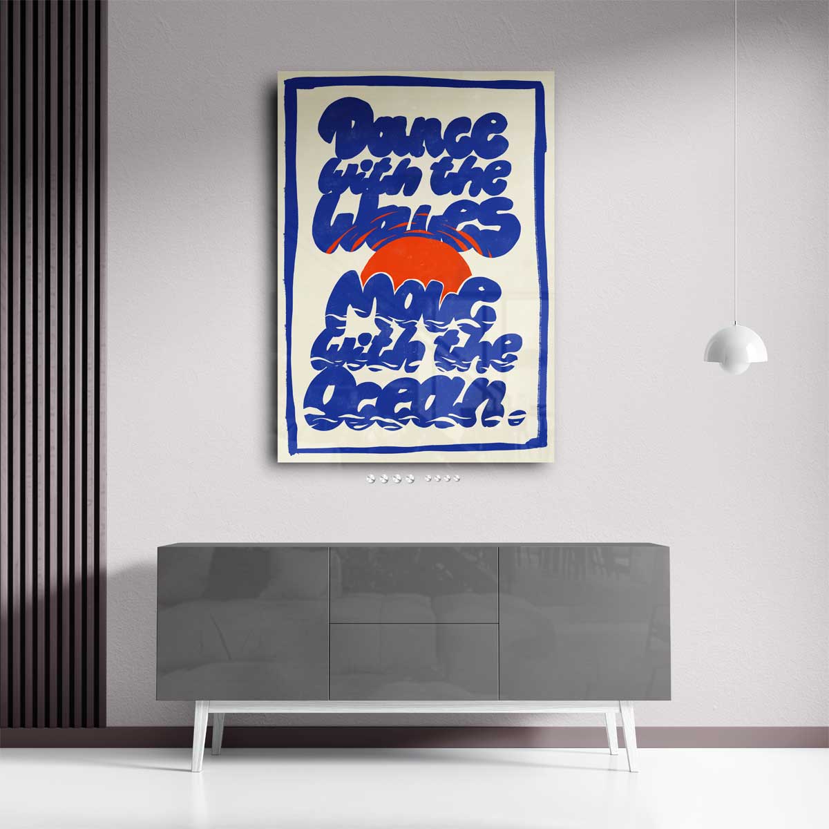 Dans met de Golven – plexiglas wanddecoratie in portret formaat