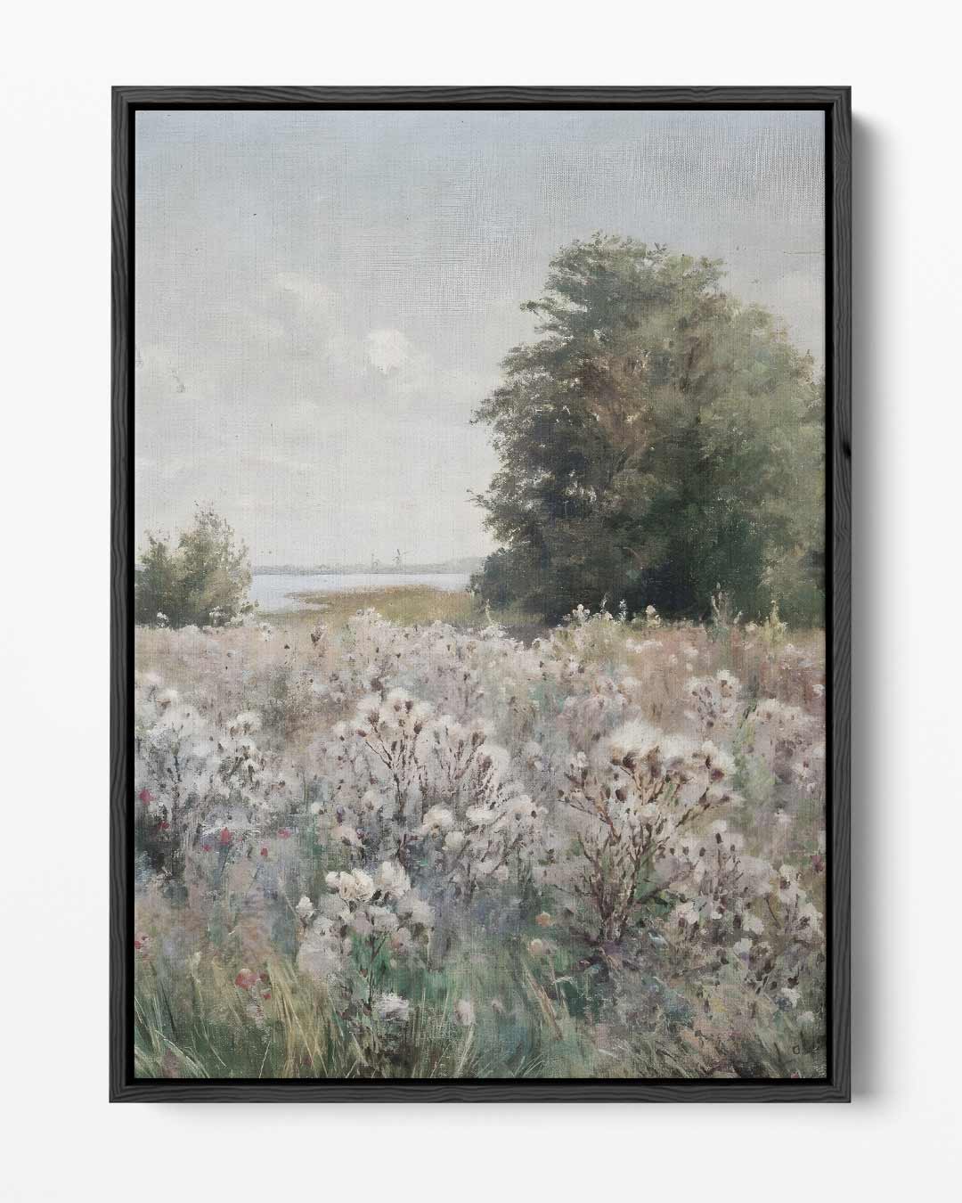 Zomers Landschap met Bloeiende Weide – portret kunstwerk als wanddecoratie
