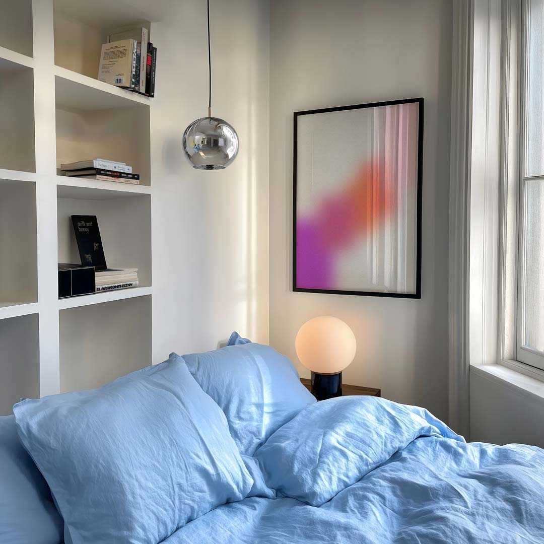 Kleurrijke Abstracte Mist – staande kleurrijke abstracte wanddecoratie van WallArtistic