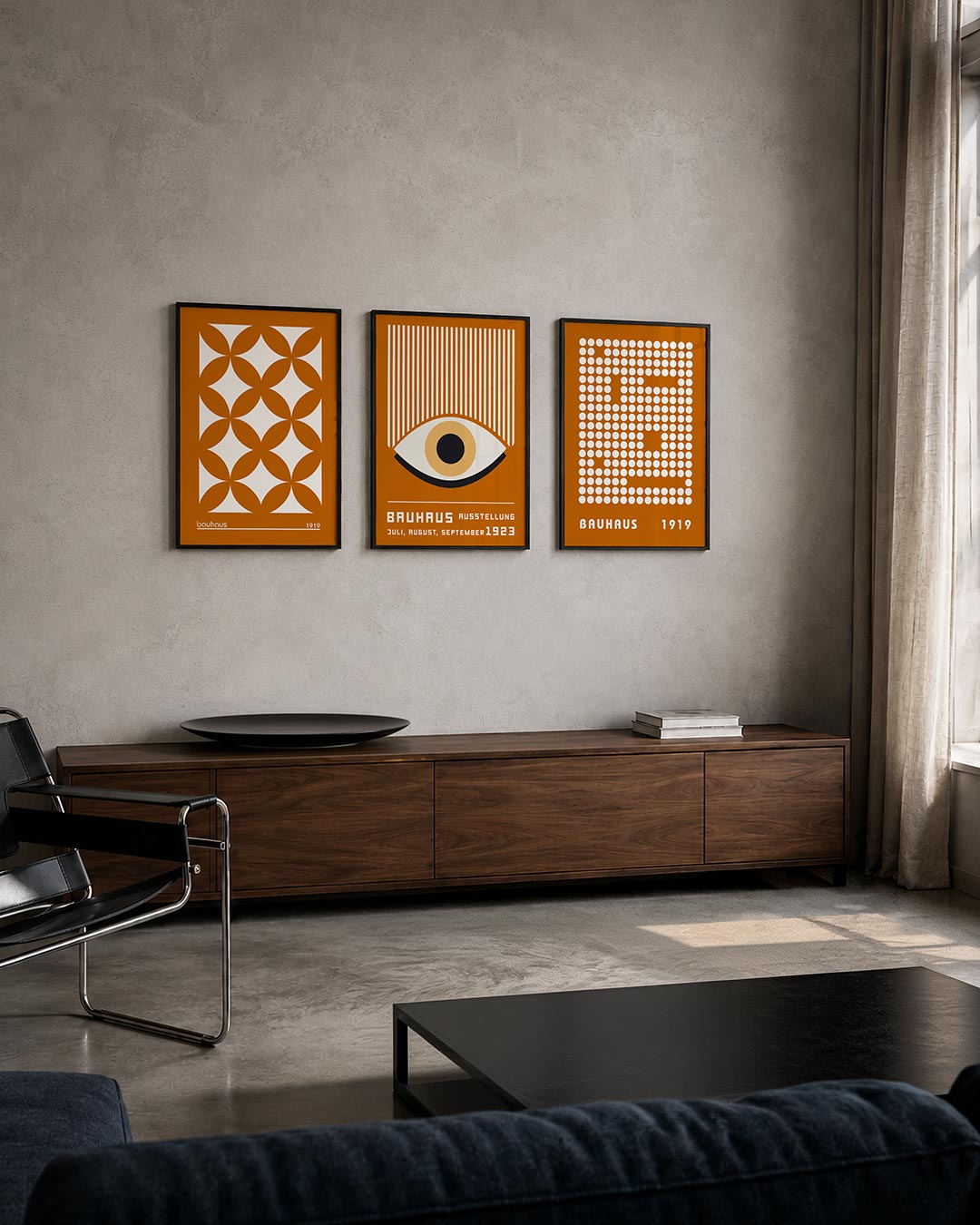 Vormritme en kleur posterset – tweede productweergave – deze posterset in drie delen toont een herhalend patroon van