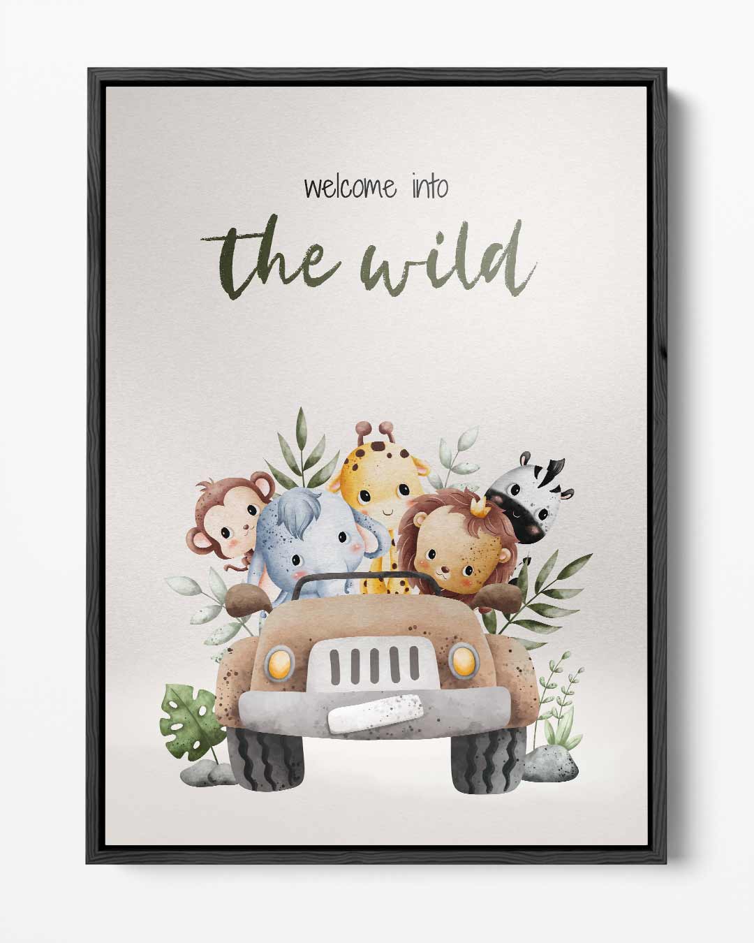 Safari Avontuur Kinderkamer Poster – portret kunstwerk als wanddecoratie