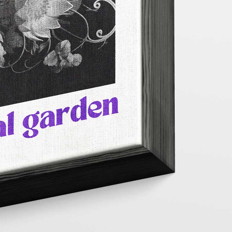 Botanische Tuin Wandkunst – kunstwerk met zwarte baklijst