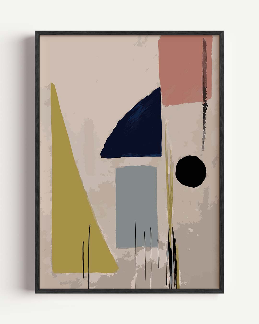 Moderne Abstracte Kunstposter – kleurrijke abstracte portret poster als wanddecoratie