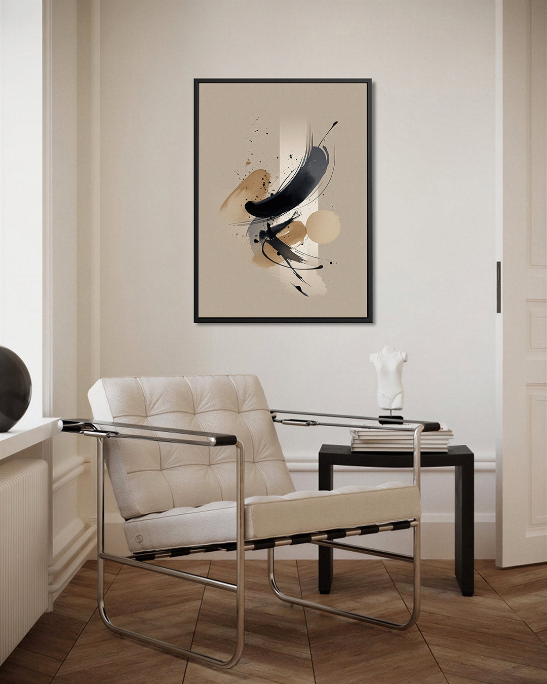 Dynamische vormen – kunstwerk als stijlvolle wanddecoratie