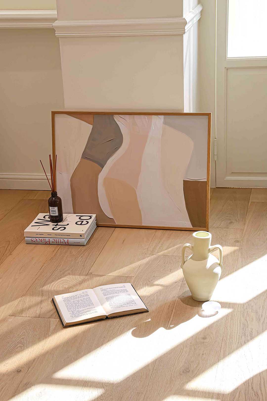 Abstracte vormen – liggende kleurrijke abstracte wanddecoratie van WallArtistic