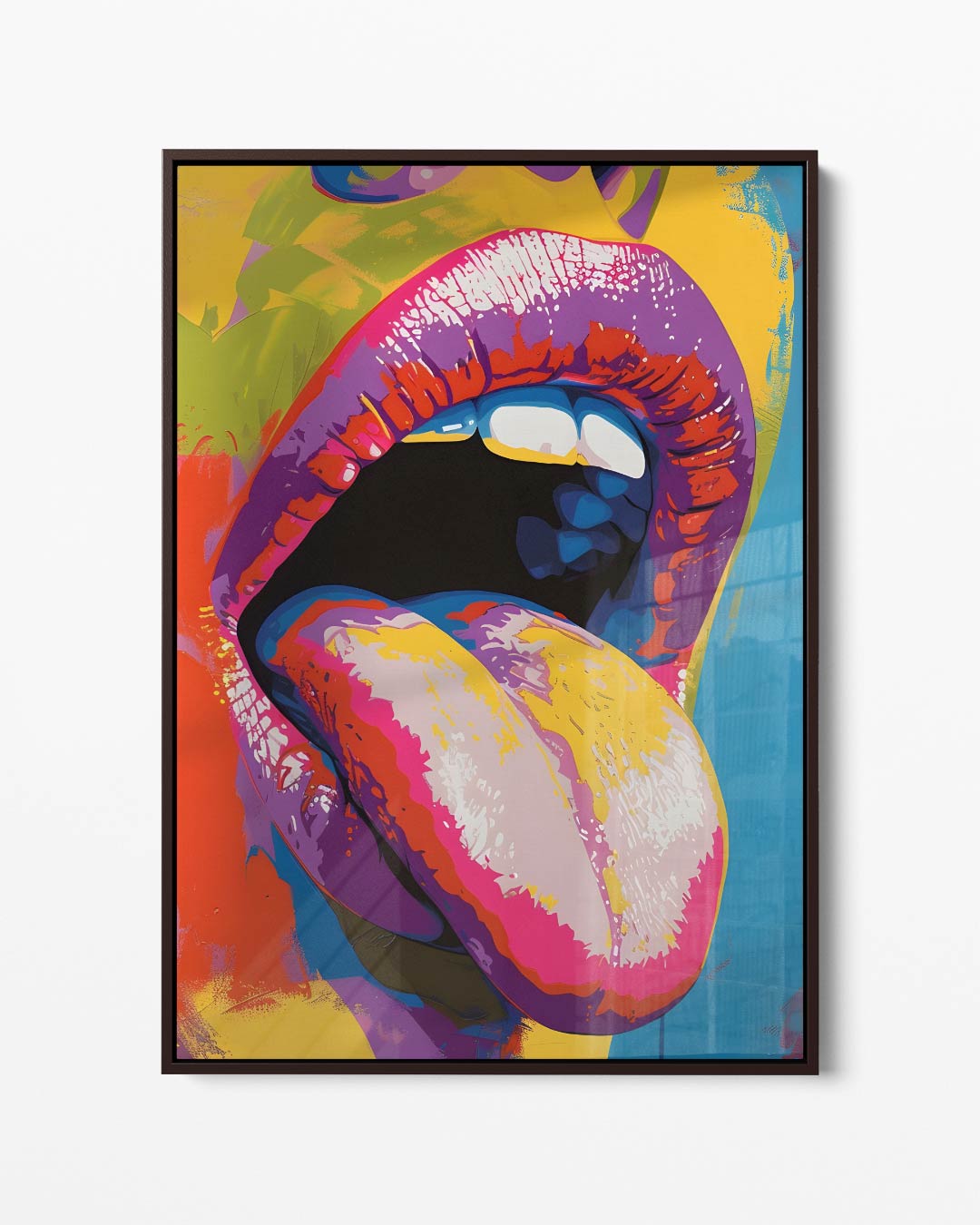 Kleurrijke Mond – portret kunstwerk als wanddecoratie