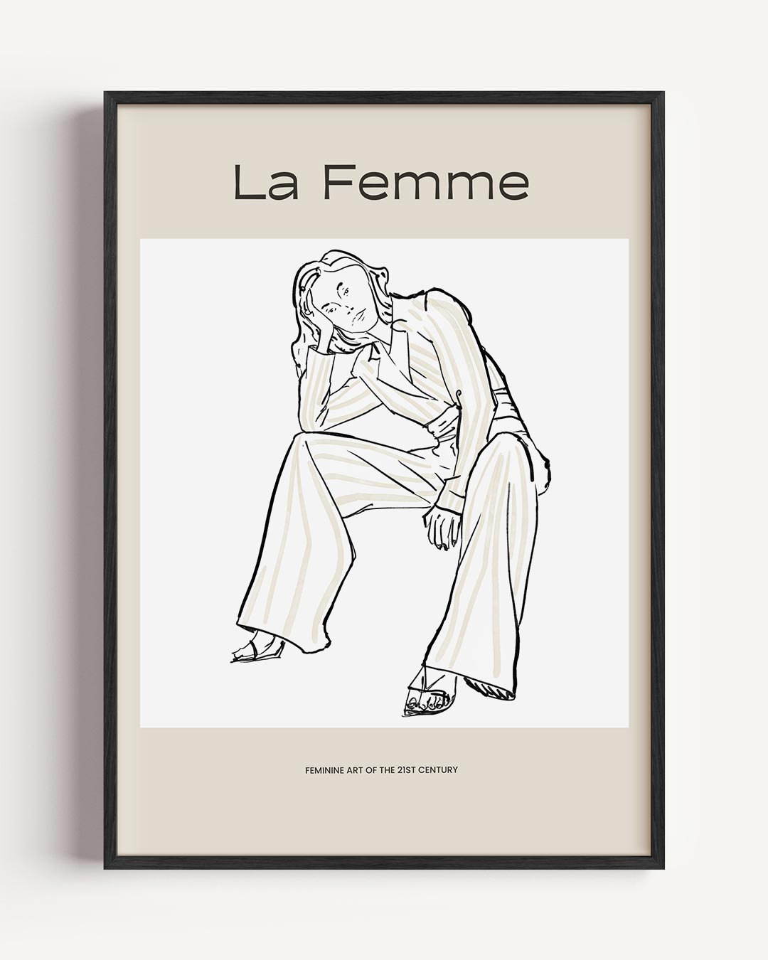 La Femme - De Moderne Vrouw – vrouwelijk portret poster als wanddecoratie