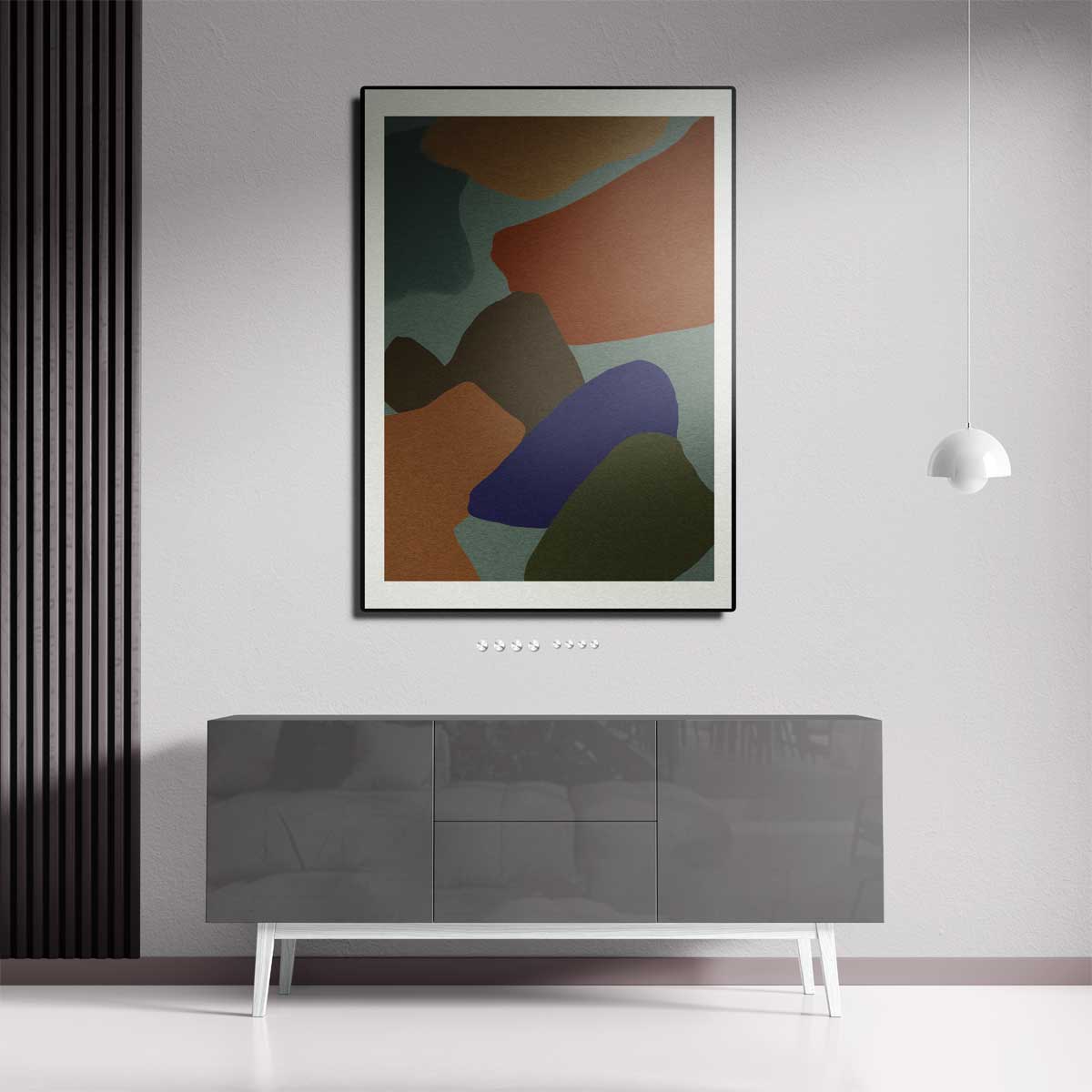 Vrolijke Vormen – canvas kunstwerk als wanddecoratie