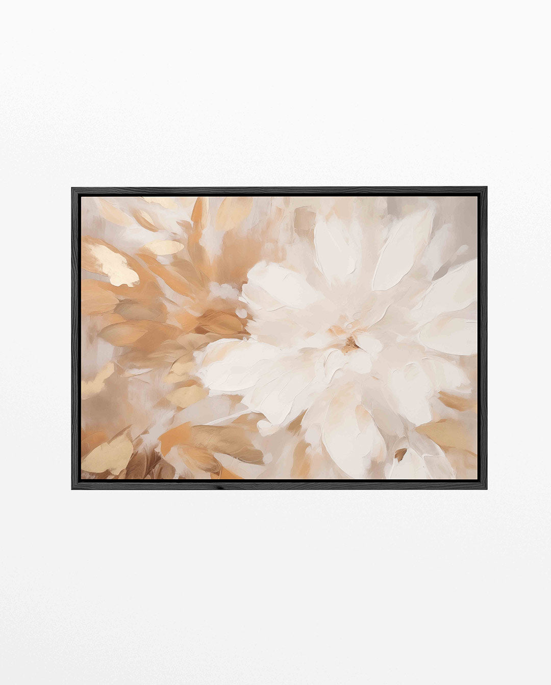 Bloemrijke compositie – Bronsaccenten – liggend bloemen kunstwerk