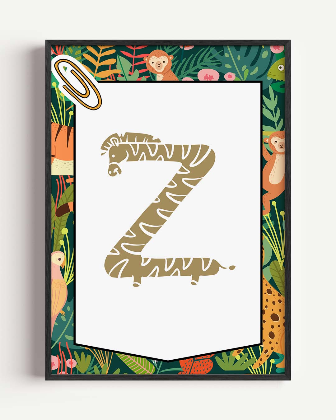Jungle Alfabet – kids portret poster als wanddecoratie