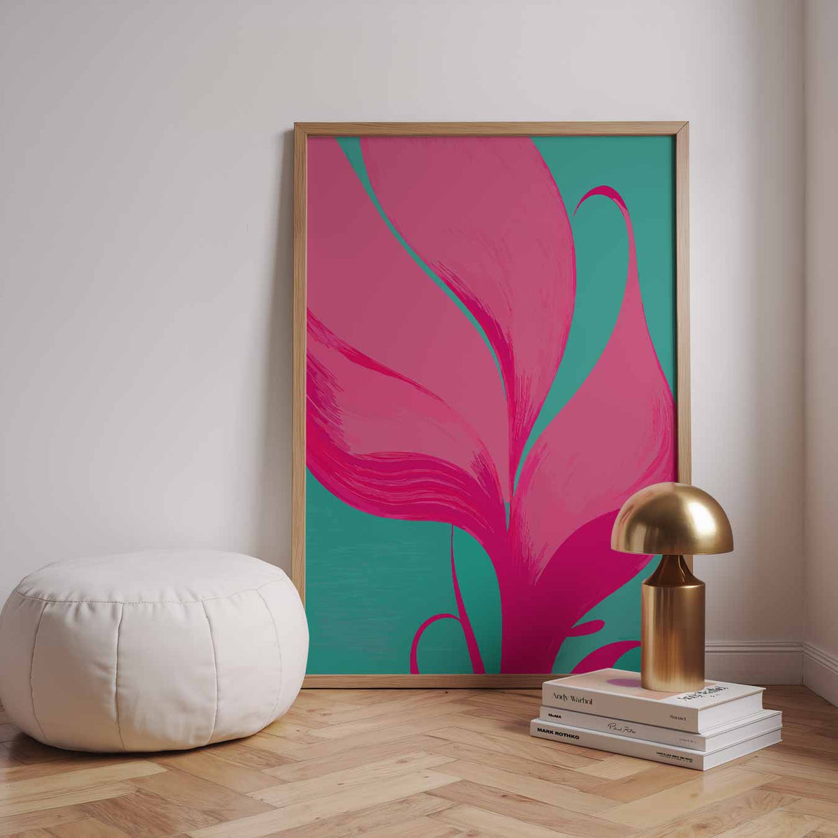 Vrolijke Bloem Abstract – staande kleurrijke abstracte wanddecoratie van WallArtistic