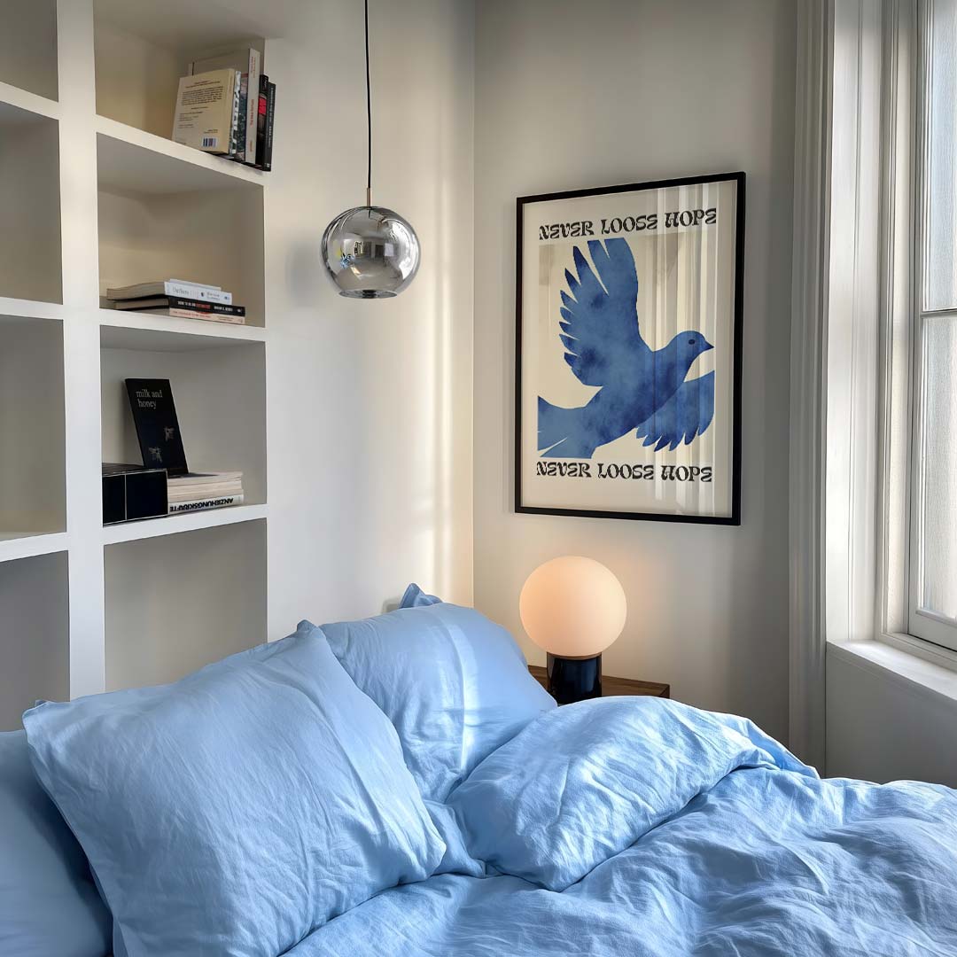 Blauwe Hoop – staande dieren wanddecoratie van WallArtistic