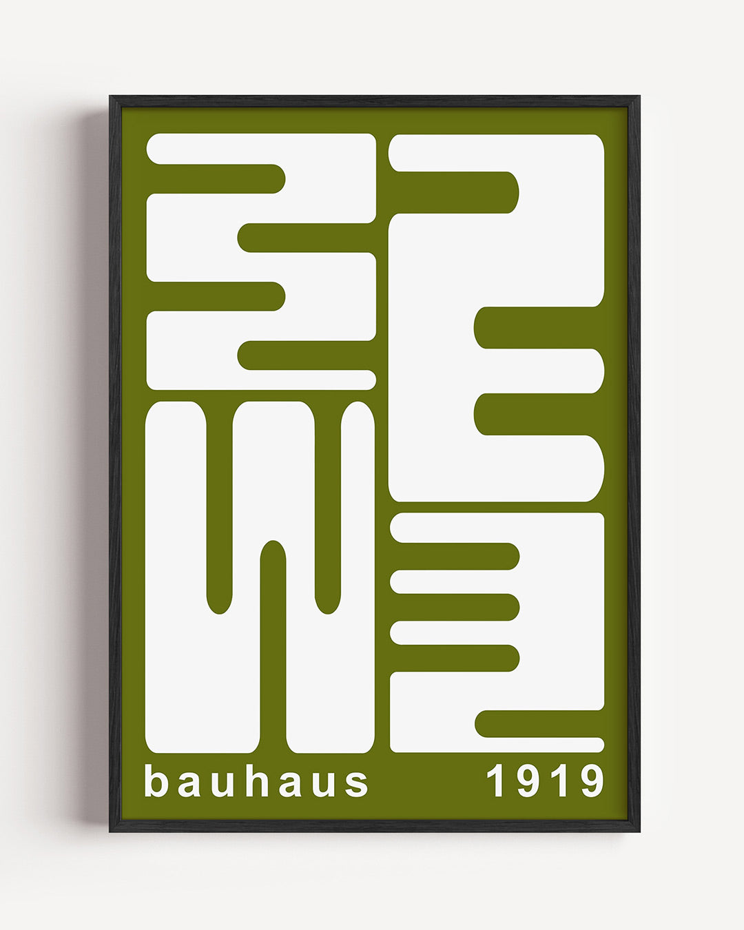 Vorm en lijnenspel – staande Bauhaus poster als wanddecoratie