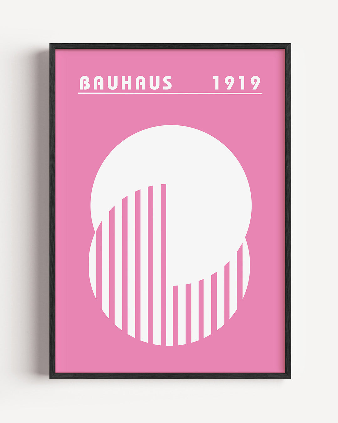 Cirkel en strepen – staande Bauhaus poster als wanddecoratie
