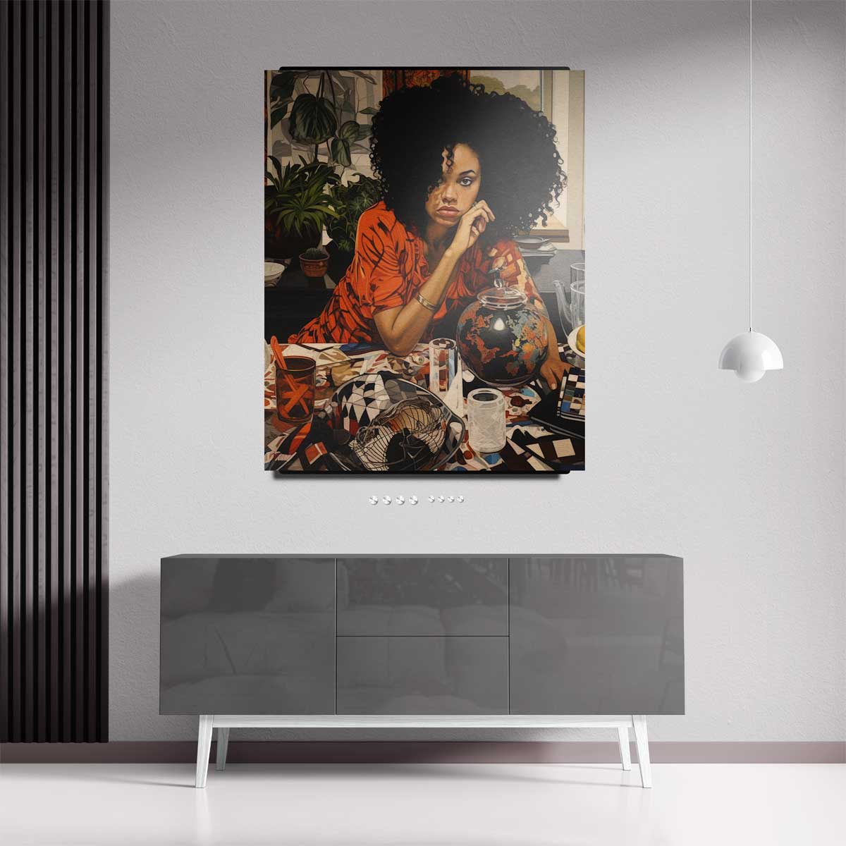 Wereldse Reflectie – staand kunstwerk voor modern interieur
